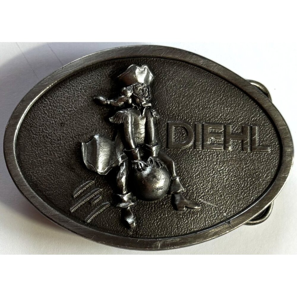 Vintage Diehl Baron Von Munchausen Belt Buckle German Nobleman Cannoball Russia